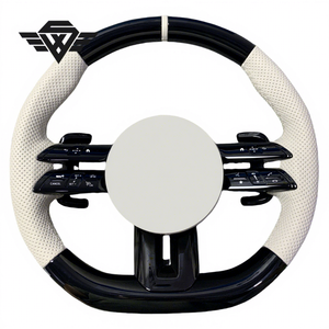 Volant de voiture en bois de pêche noir piano, compatible avec W223 C213 C238 W463 W464 W222 C217 CLS C257 W205 C63 AMG - Product Image 1