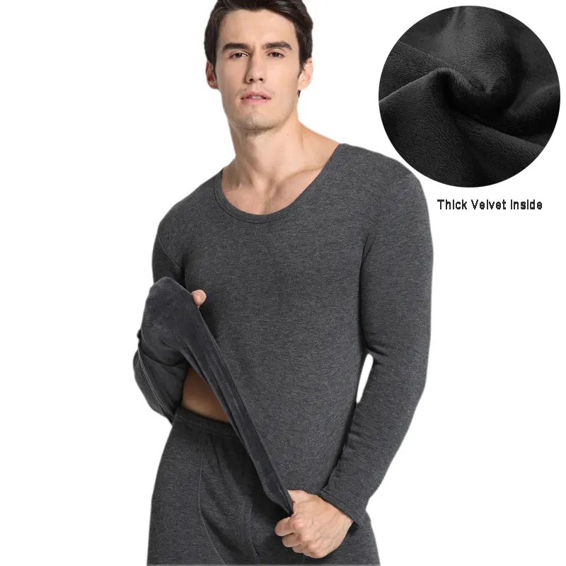 Heated Thermal Underwear long johns Winter for Men Velvet Custom Cotton Customize Logo