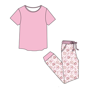 Conjunto de <span class=keywords><strong>Pijama</strong></span> Personalizado para Mamá, Camiseta y Pantalón de Verano, 2 Piezas, Ropa de Dormir Transpirable con Estampado, Ropa de Dormir para Mujer - Product Image 1