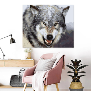 <span class=keywords><strong>Loup</strong></span> Animaux Paysage <span class=keywords><strong>Peinture</strong></span> par Numéros Kits DIY Crafts with Acrylic Paint Home Decors of 40x50cm/16x20inch Picture - Product Image 2