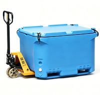 Conteneur de stockage isotherme en plastique moderne pour viande, fruits de mer et boissons, 660L, en LLDPE+PU, haute résistance