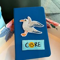 Cuaderno de Regalo Creativo con Hojas Sueltas para Estudiantes y Niños, con Dibujos Animados de Gaviotas, Barcos y Palmeras de Coco