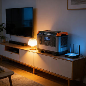 Estación de energía portátil de 2400W y 2000Wh con enchufe británico, tomas de CA, generador solar de onda sinusoidal pura para camping, caravanas y emergencias - Product Image 5