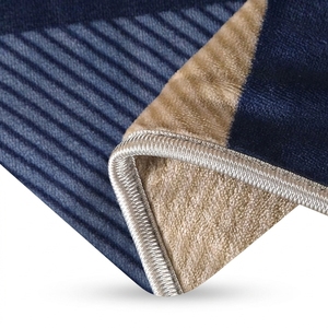 Juego de Ropa de Cama de Terciopelo Liso Azul a Cuadros, Juego de Cuatro Piezas con Falda para Cama, Ropa de Cama de Invierno para el Hogar - Product Image 4