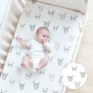 การออกแบบใหม่อินทรีย์ผ้าฝ้าย100% เปลเด็กติดตั้งแผ่นเตียงกันน้ำแผ่นชุดเครื่องนอน - Product Image 6