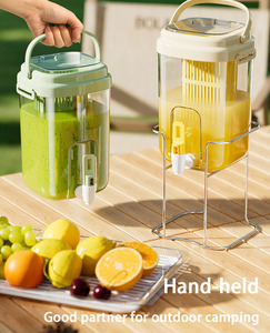 <span class=keywords><strong>Distributeur</strong></span> de boissons en plastique grande capacité avec robinet et panier infuseur à fruits - Product Image 2