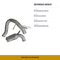 Kit de Downpipe et Tuyau Avant Thermorésistant à Ajustement Direct pour Audi A5 B10 2.0T Quattro RHD 2025-2026 – Échappement de Course