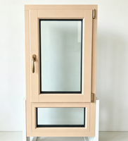 Ventana Abatible de Madera Revestida de Aluminio con Aislamiento Térmico, Antiruido, Antiviento y Antiexplosión