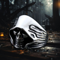 Nouveau Design Senior hommes Viking anneau 316 acier inoxydable motif géométrique Hip Hop Punk Rock bijoux accessoire pour les fêtes