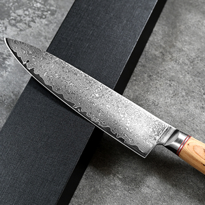Dao đầu bếp chuyên nghiệp 8 inch bằng thép Damascus VG10 Nhật Bản, cán gỗ màu sắc - Product Image 3
