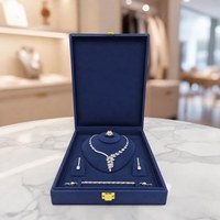 Coffret à bijoux en velours pour colliers et diamants, boîte de rangement pour pierres brutes, petite boîte de présentation pour pierres précieuses, ensemble de boîtes à bijoux