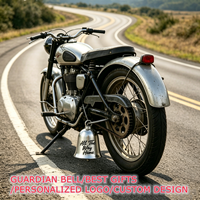Cloche de moto personnalisée avec logo, en acier inoxydable 316, pour une conduite sécurisée, pendentifs pour motards, cadeaux pour motards