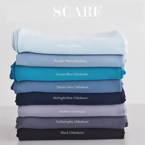 Dubai Hijab Wholesale Fashion Head Scarf Silk Dubai Muslim Scarf Women Chiffon Hijabs Free Sample /can Customize You Own Design