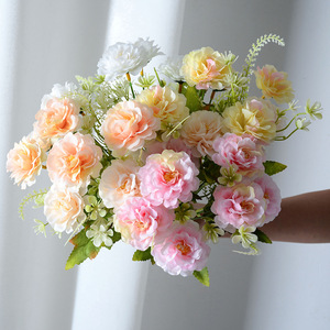 DREA Lot de fleurs artificielles en vrac, bouquet de 7 têtes de roses artificielles pour centre de table de mariage et décoration florale - Product Image 5