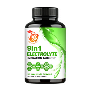 Tabletas de Hidratación con Electrolitos 9 en 1 OEM ODM con Vitamina B6, Mejoran el Rendimiento y la Resiliencia Muscular, Tabletas de Cloruro - Product Image 1