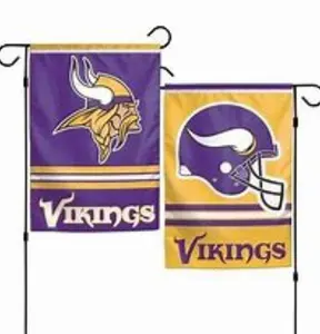 Kualitas baik NFL tim olahraga halaman cetakan ukuran bendera MINNESOTA VIKINGS taman bendera