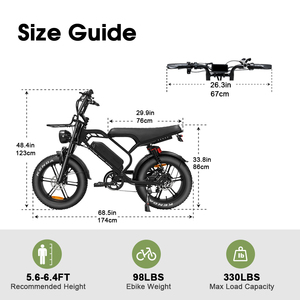 Fatbike V20 Limited, vélo électrique à pneus larges, moteur 250W, batterie 48V 15.6Ah, siège long, double suspension, 20 pouces, pour les trajets en ville, V20 Limited, toutes versions - Product Image 3