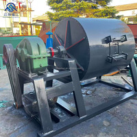 Broyeur à boulets de type discontinu pour l'extraction aurifère à petite échelle, 25 mm, pour minerai sec, 900x900/1000x1000/1200x1200, avec moteur AC