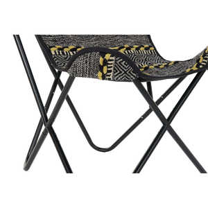 Sillón de Algodón con Brazos de Hierro 74X65X90 Negro Mariposa - Product Image 2