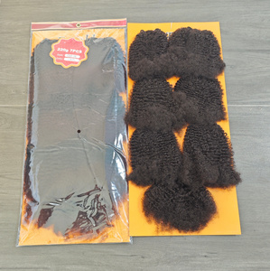 Set di 7 Fasci di <span class=keywords><strong>Capelli</strong></span> <span class=keywords><strong>Afro</strong></span> Marley Kinky Bulk, 16 pollici, 220g, in Fibra Proteica, Trama Singola, Ondulati Morbidi Naturali - Product Image 1