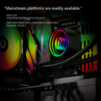 Pendingin Cair CPU Zeromaster RGB ARGB/PWM Kontrol Suhu Cerdas Heatsink Tembaga Aluminium Bantalan Cair Radiator PC untuk