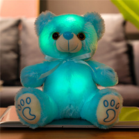 Ours en peluche lumineux LED personnalisable, très demandé, avec logo personnalisé, coloré et brillant, rembourré en coton PP, unisexe
