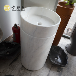 Lavabo de cono de mármol blanco <span class=keywords><strong>italiano</strong></span> de clase alta independiente en baño/Hotel - Product Image 4