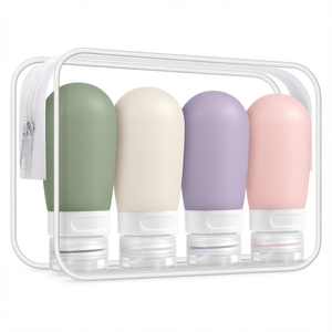 Ensemble de flacons de voyage en silicone ODM 90 ml |   Approuvé par la TSA, qualité alimentaire, étanche aux fuites |   Fabricant de kits de contenants pour shampooing sur mesure - Product Image 1