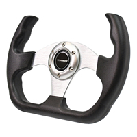 TIYPEOR Volant de Kart en PU modifié pour voiture 330mm Volant de course Sport ATV