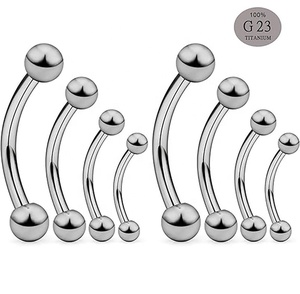 <span class=keywords><strong>Piercing</strong></span> de titanio para cejas, 16G, barra curva con bola, barra para cejas, <span class=keywords><strong>Piercing</strong></span> de plátano, pendientes, anillo para labios, <span class=keywords><strong>Piercing</strong></span> para cejas - Product Image 1
