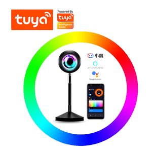 Lámpara Proyector de Atardecer Inteligente Tuya RGB, Lámpara de Pie Decorativa LED de 16 Colores, Control Remoto por Aplicación Móvil Wifi, Proyección de Atardecer Tuya - Product Image 5