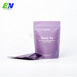 Eco Friendly Ziplock Stand up Tea Food <strong>Packaging</strong> 100% Compostable Biodegradable Kraft Paper Printing Pouch Bags - Product Image 4