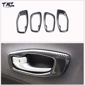 Pour Jeep Compass LHD 2017-2019, ensemble complet de garnitures intérieures en plastique noir à texture fibre de carbone pour un look amélioré - Product Image 3