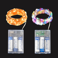 Guirlandes lumineuses LED à piles, 3 piles AA, fil de cuivre décoratif romantique pour Noël, les fêtes et les chambres