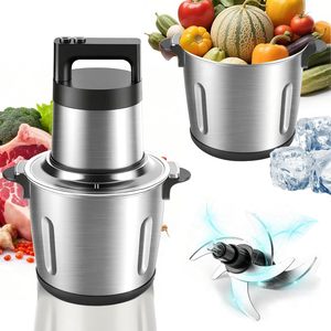 Hachoir à viande multifonctionnel en acier inoxydable pour la maison, mixeur, machine à piler les aliments, hachoir à viande électrique 6L pour camping-car et extérieur - Product Image 1