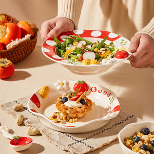 Vaisselle en céramique colorée sous glaçure, design attrayant : Bols, Assiettes, Bols à yaourt, Bols à nouilles instantanées, Plats à nouilles italiennes, Ensembles de bols et assiettes - Product Image 3
