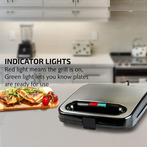 Machine à sandwichs électrique 750W pour petit-déjeuner, grill pour fromage grillé et œufs, gaufrier avec plaques antiadhésives, machine à beignets - Product Image 3
