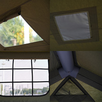 Ensemble de tente à air camouflage de 16 mètres carrés pour le camping Conception gonflable 2 compartiments Grande surface étendue Étanche au soleil