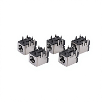 Conector de Alimentación de Alta Corriente 5A 12V Hembra DC-007B 5.5x2.1mm THT con Soporte de Latón para Laptop, Conector de Alimentación de 3 Pines