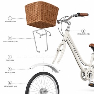 Bicicletta da città classica da donna Hot Sell Dutch 700C 28 pollici 7 velocità con telaio in acciaio e freni a disco in alluminio, modello retrò per pendolari - Product Image 5