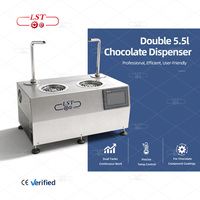 Distributeur de chocolat et de lait LST double 5,5 L en acier inoxydable avec contrôle précis de la température