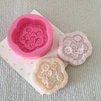 3D Niedliche Blumen-Fondant-Silikonform Kuchendekoration Werkzeug Seifenform Backzubehör Umweltfreundlich Hitzebeständig Mousse-Kuchen