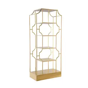 Elegant Wine Shelf Bar Rack Golden Stainless Steel shower shelf wedding decorative shelves bar back