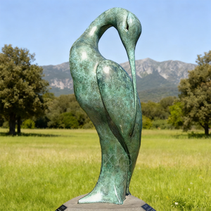 Escultura de Arte Metálico, Gran Estatua de Bronce de Estilo Antiguo de un Pájaro, Bestia e Inmortal. Escultura de Bronce - Product Image 5