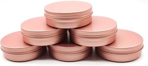 Emballages cosmétiques ronds en aluminium rose gold de 5g, 10g, 15g, 20g, 30g, 50g, 60g - Product Image 3
