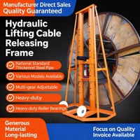 Supports de câblage hydrauliques robustes réglables pour bobines de câbles FTTH FTTB FTTX