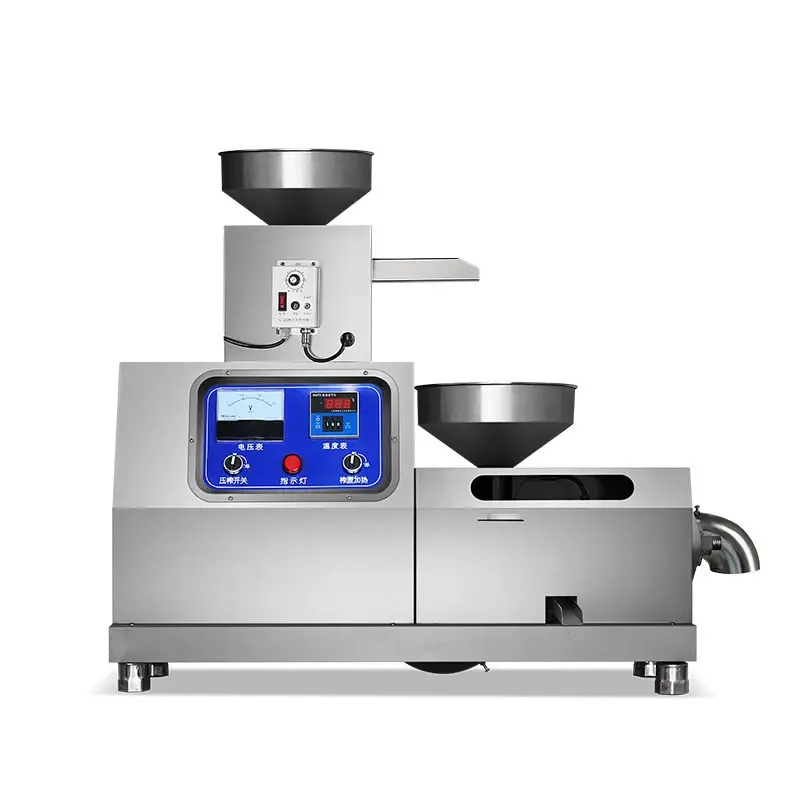 Oil Press Stainless Steel Olive Kernel Peanut Sesame Kitchen Home Commercial Appliances Heat Fully Automatic Machine