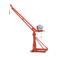 Mini-grue électrique de haute qualité à rotation 360 degrés pour matériaux de construction, 1 tonne, avec câble métallique