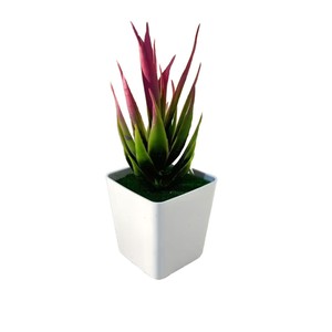 Plante artificielle en pot carré simulé, mini bonsaï d'aloe vera en plastique pour la décoration de la maison, meuble TV, verdure succulente - Product Image 5