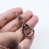 Meilleures ventes : Mousquetons en alliage de zinc de 23 mm avec chaîne, boucle en C, mousqueton pivotant, porte-clés, accessoire de porte-clés en métal